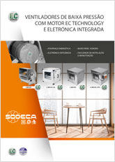 VENTILADORES DE BAIXA PRESSÃO COM MOTOR EC TECHNOLOGY E ELETRÓNICA INTEGRADA